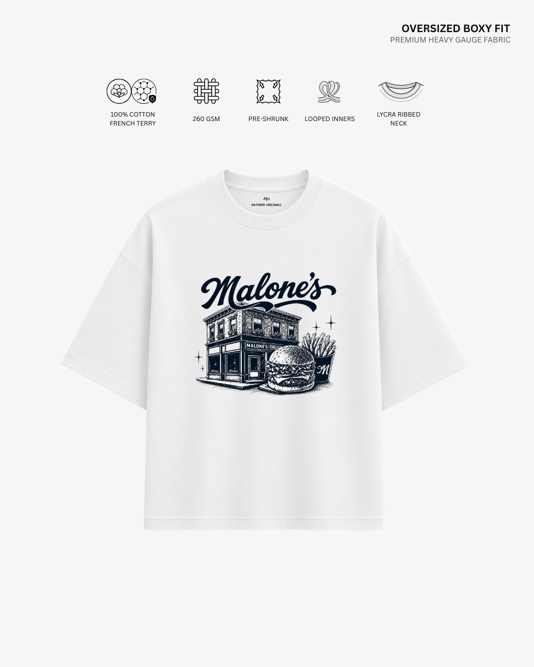 Melone's French Terry Oversized T-Shirt | Antherr Core