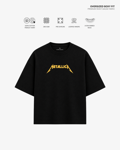 Metallica Graphic French Terry Oversized T-Shirt | Antherr Core