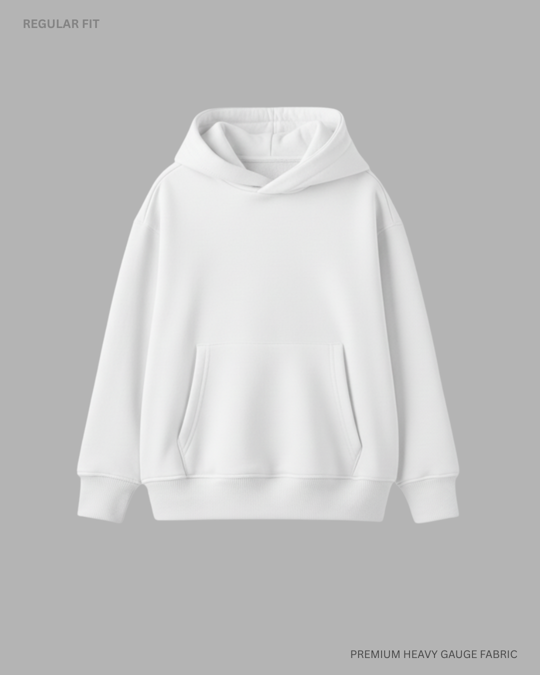 Basic White Unisex Winter Hoodies WHITE