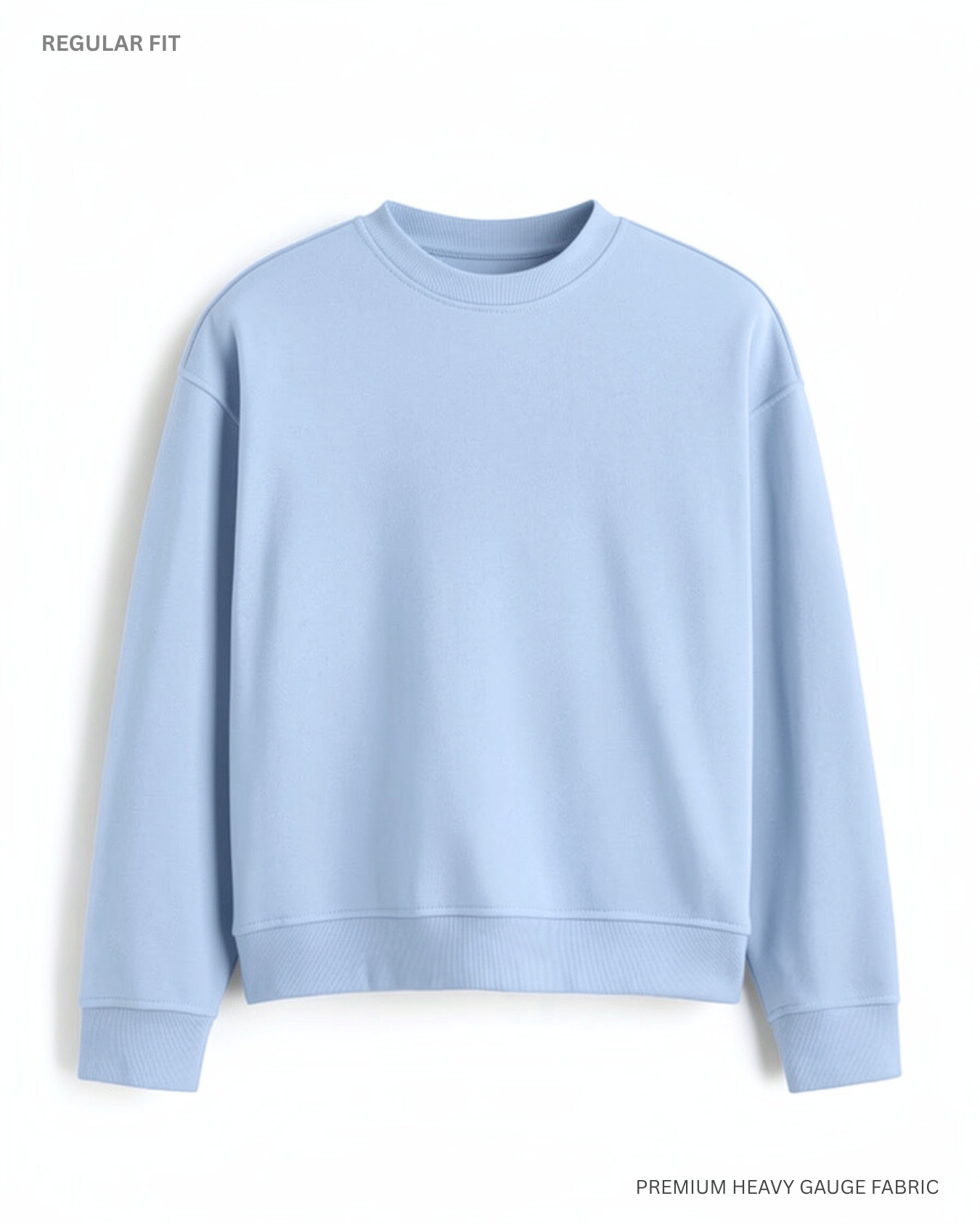 Basic Snow Blue Unisex Winter Sweatshirt | Regular Fit SNOW BLUE