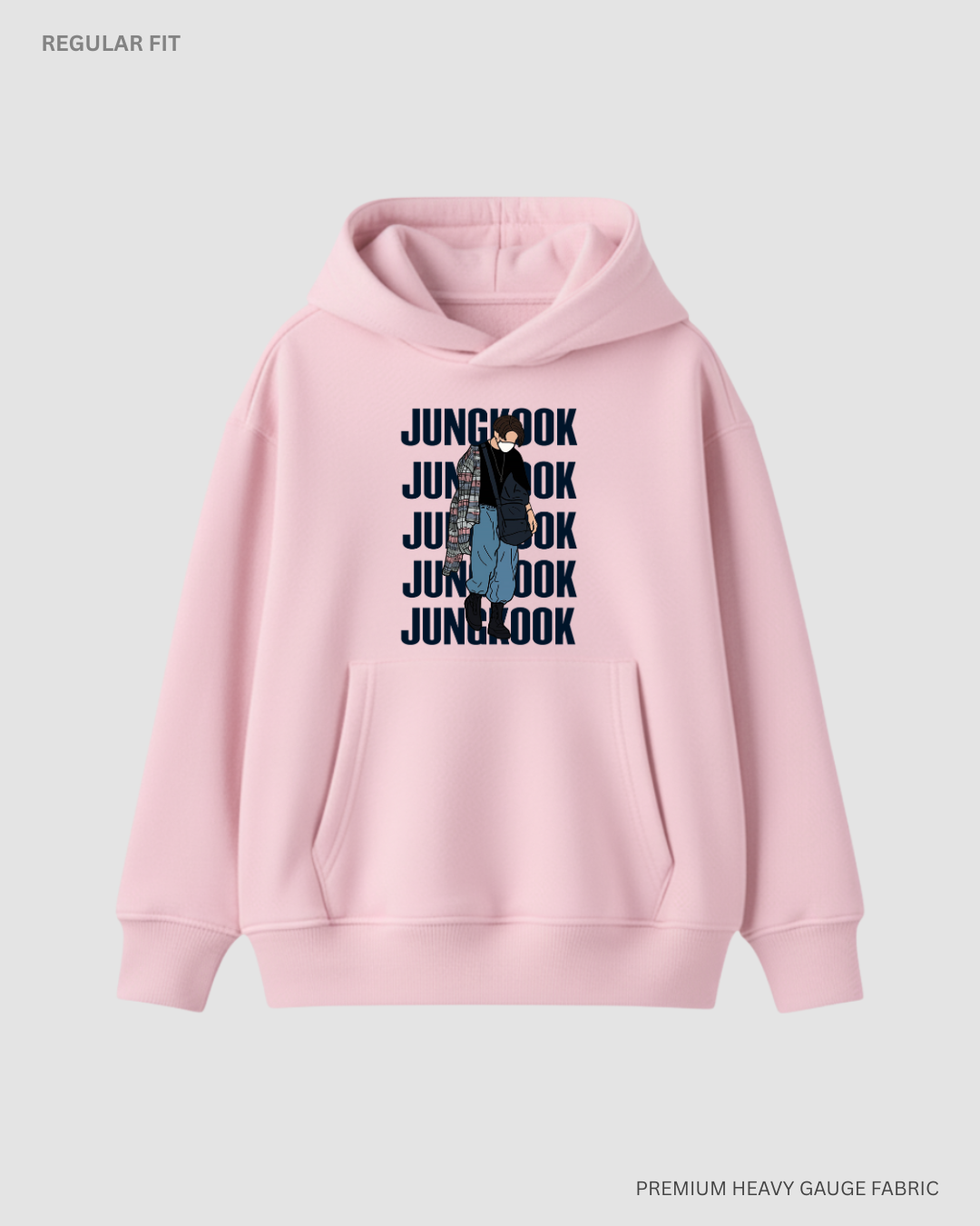 Jungkook: BTS Winter Hoodies BABY PINK