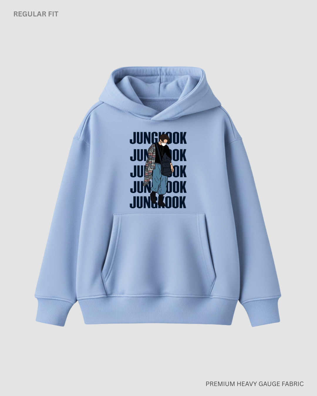 Jungkook: BTS Winter Hoodies SNOW BLUE