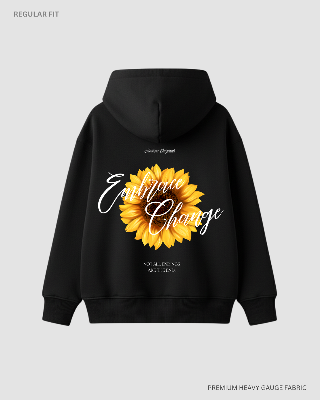 Embrace Change: Antherr Originals Unisex Winter Hoodies Black