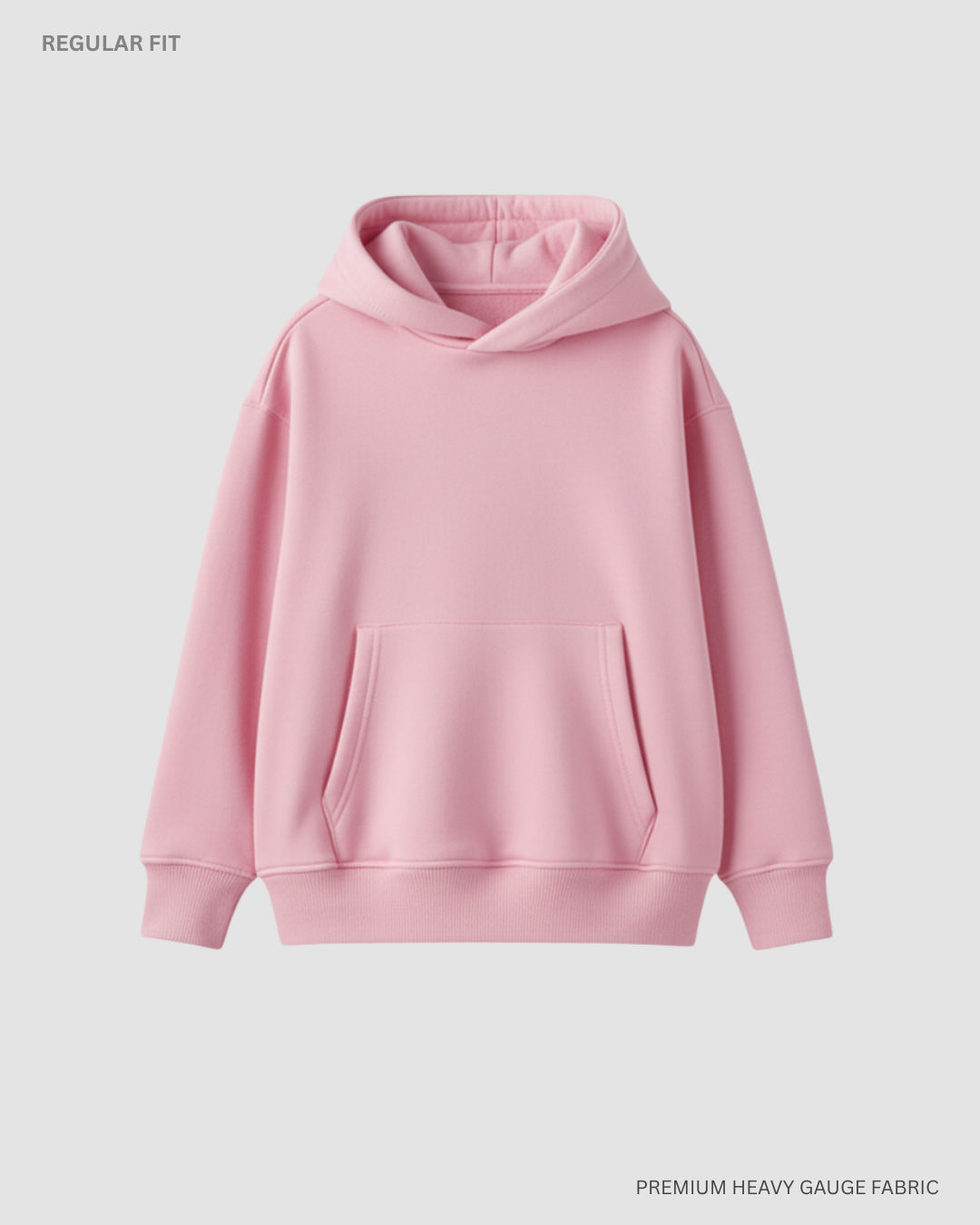 Basic Light Baby Pink Unisex Winter Hoodies LIGHT BABY PINK