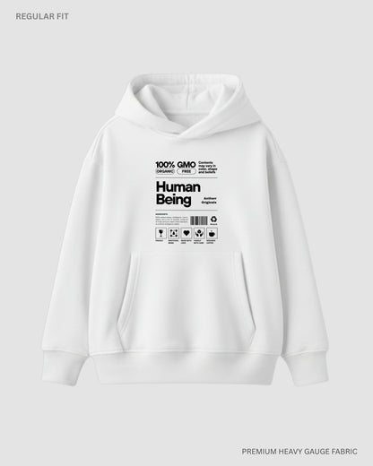 Human Being: Antherr Originals Unisex Hoodie White Regular