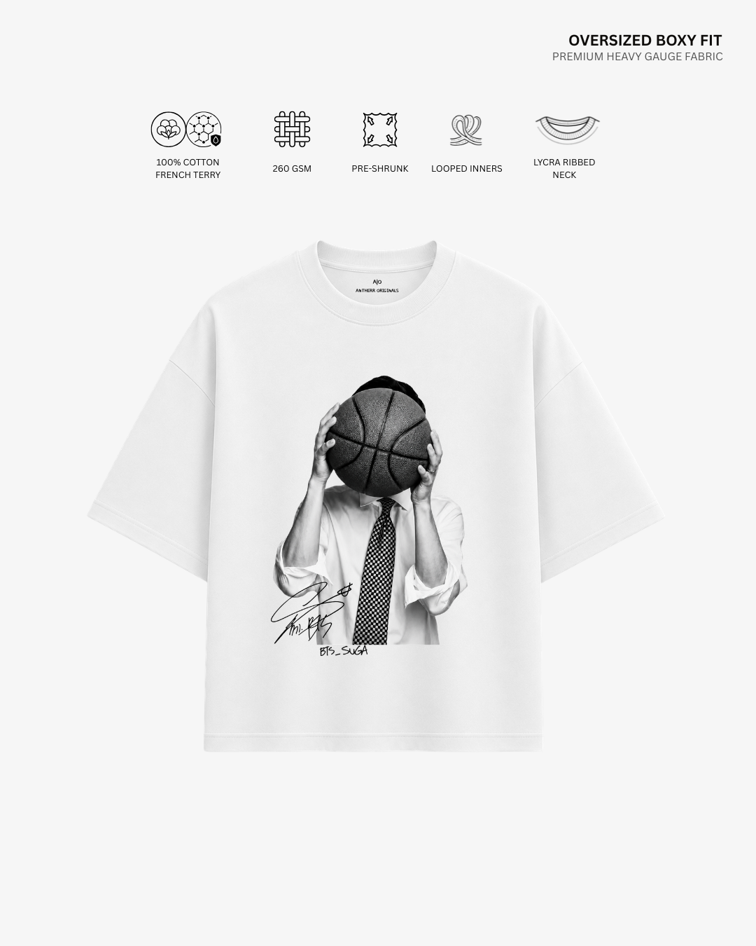 Bangtan Boys French Terry Oversized T-Shirt | Antherr Core
