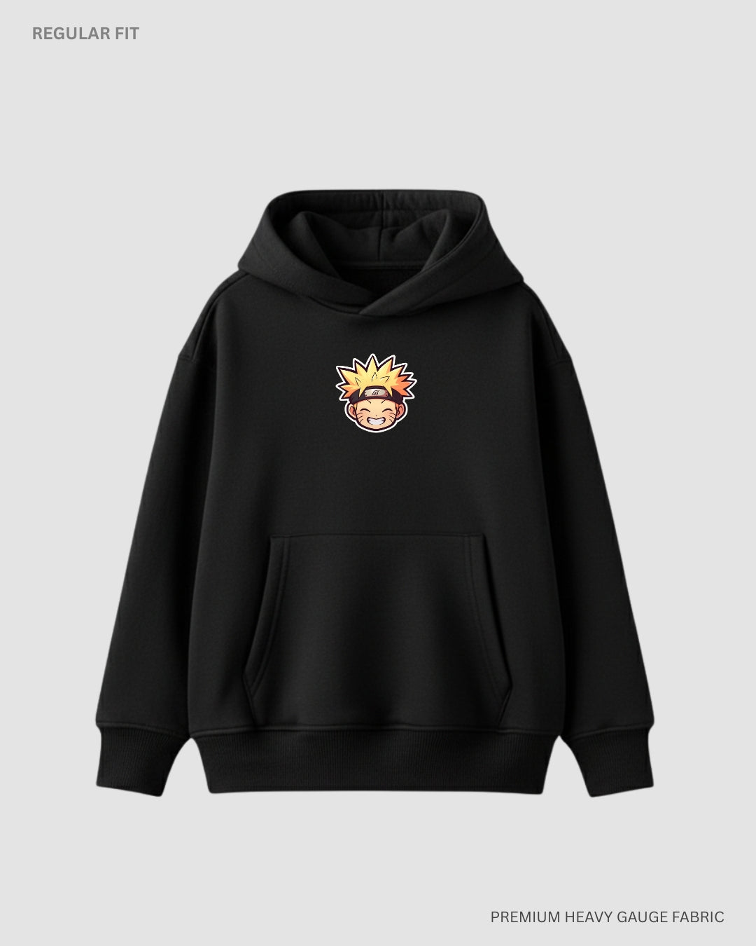 Chibi Uzumaki: Unisex Winter Hoodies BLACK