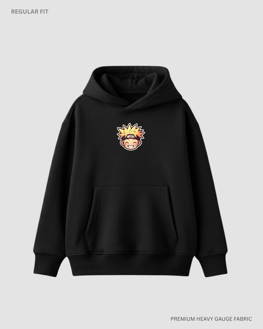 Chibi Uzumaki: Unisex Winter Hoodies BLACK