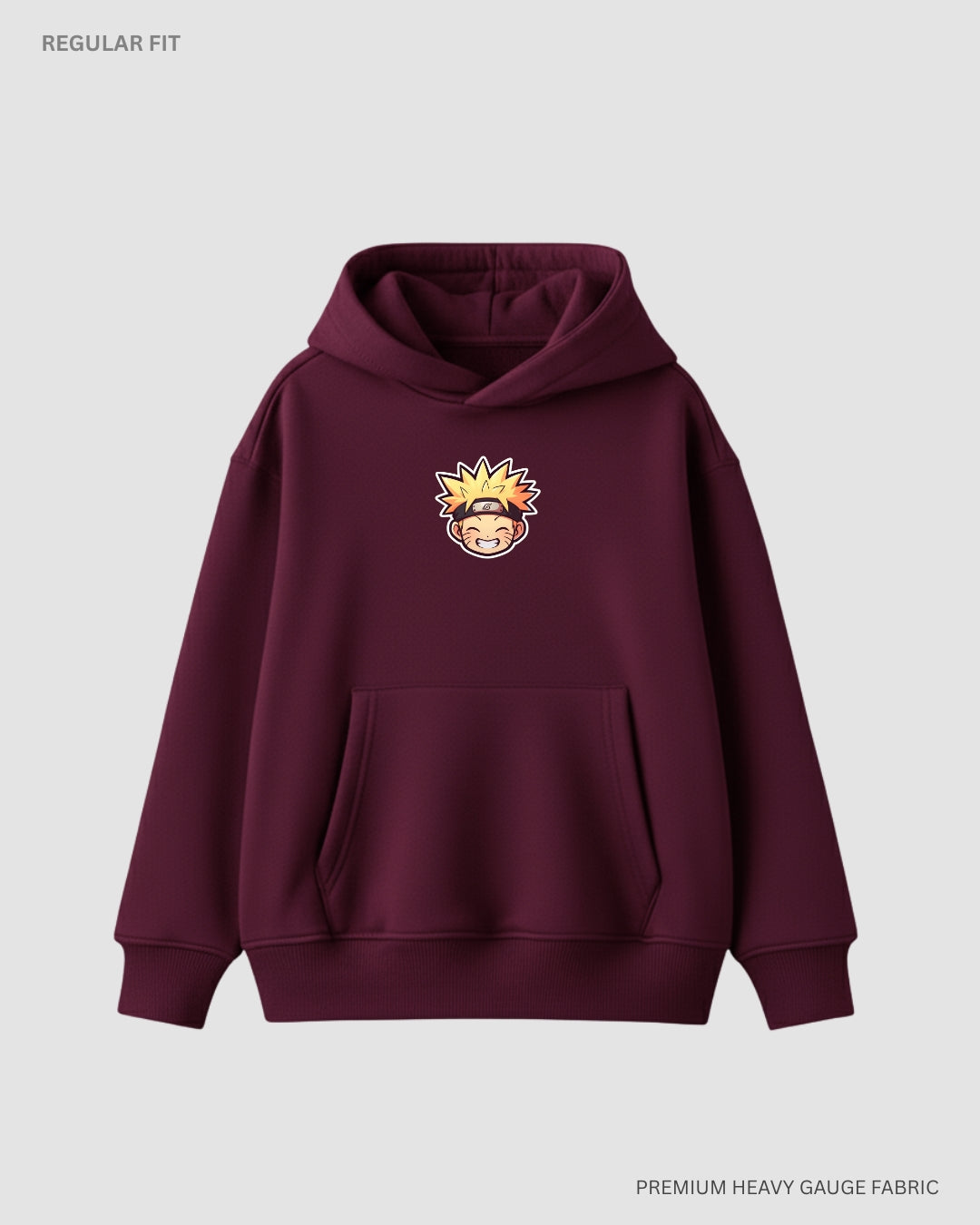 Chibi Uzumaki: Unisex Winter Hoodies Maroon