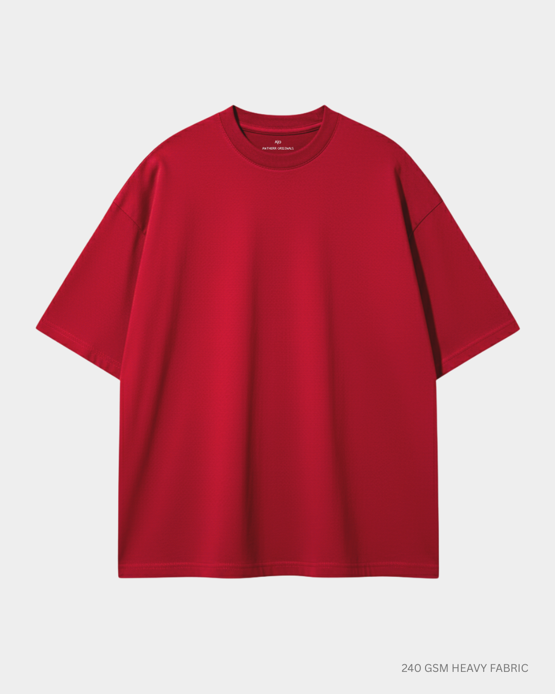 Basic Red Unisex Oversized T-Shirt | Antherr Originals
