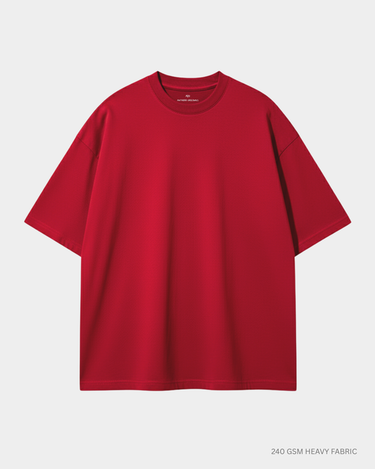 Basic Red Unisex Oversized T-Shirt | Antherr Originals