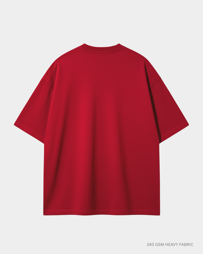 Basic Red Unisex Oversized T-Shirt | Antherr Originals