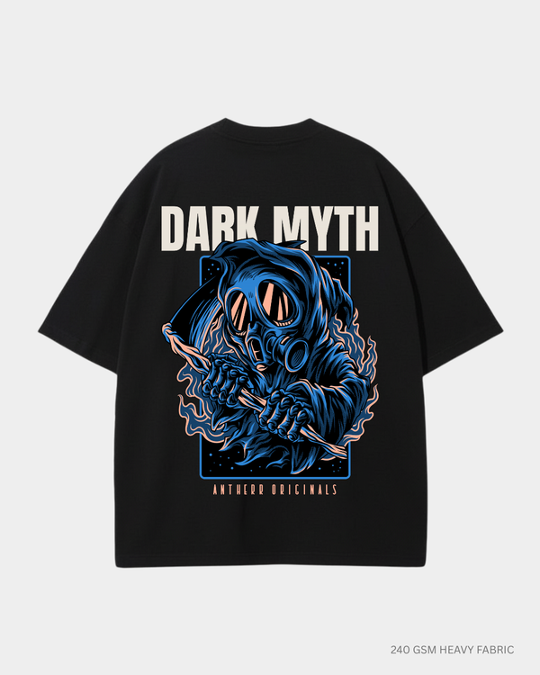 Dark Myth: Antherr Originals - Oversized T-SHIRT BLACK 240 GSM