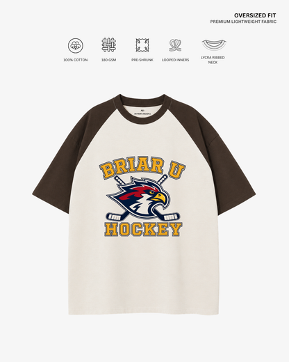Briar University Hawks Unisex Ranglan Oversized T-Shirt | Antherr Core