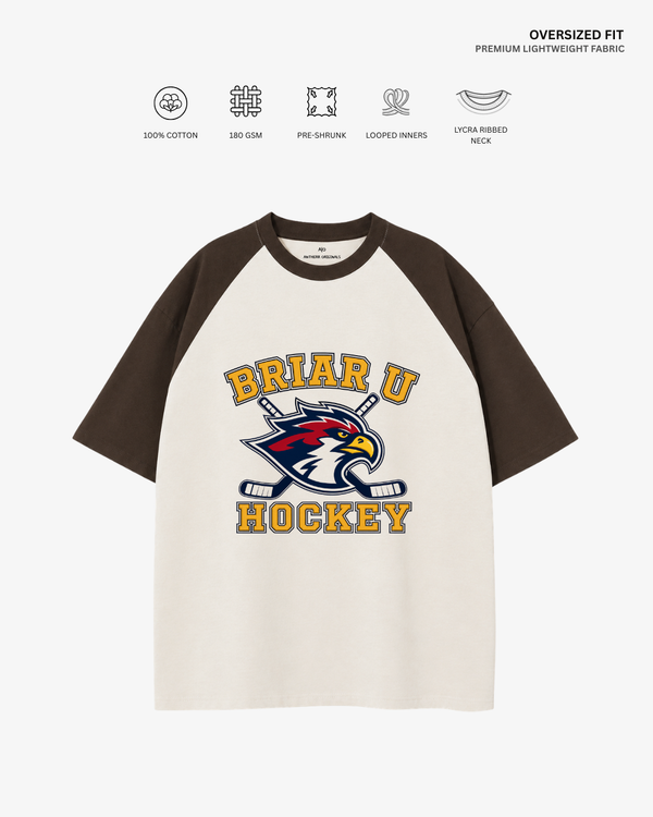 Briar University Hawks Unisex Ranglan Oversized T-Shirt | Antherr Core