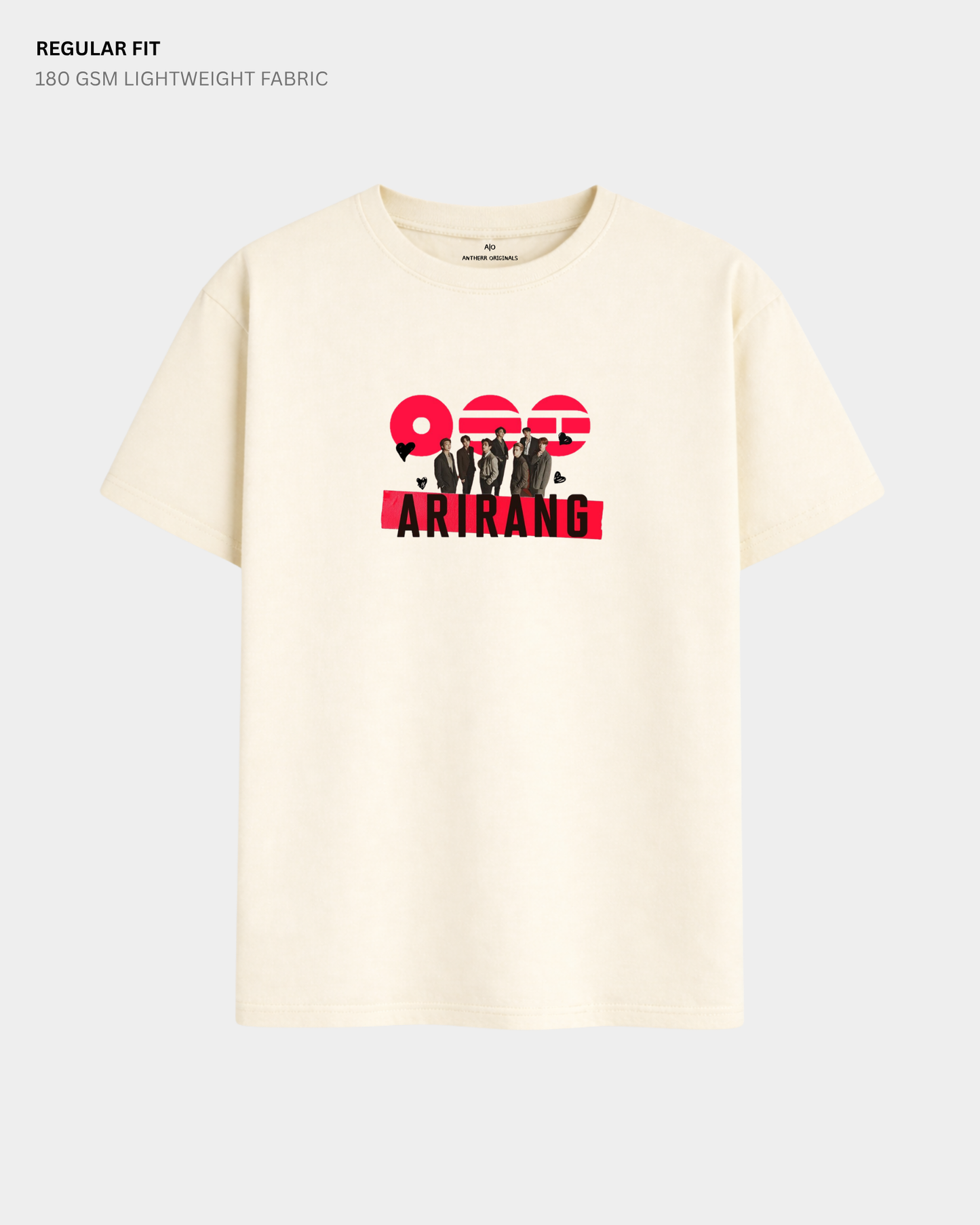 ARIRANG BTS Regular Fit T-Shirt India Cotton Kpop Streetwear ANTHERR