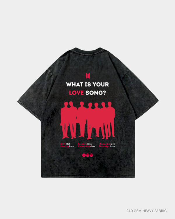 Arirang BTS Acid Wash oversized tshirt India
