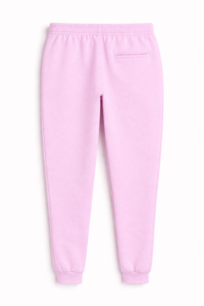 Baby Pinkunisex joggers 260 GSM cotton fleece regular fit streetwear antherr originals back view