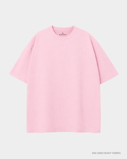 Baby pink oversized tshirt India men streetwear
