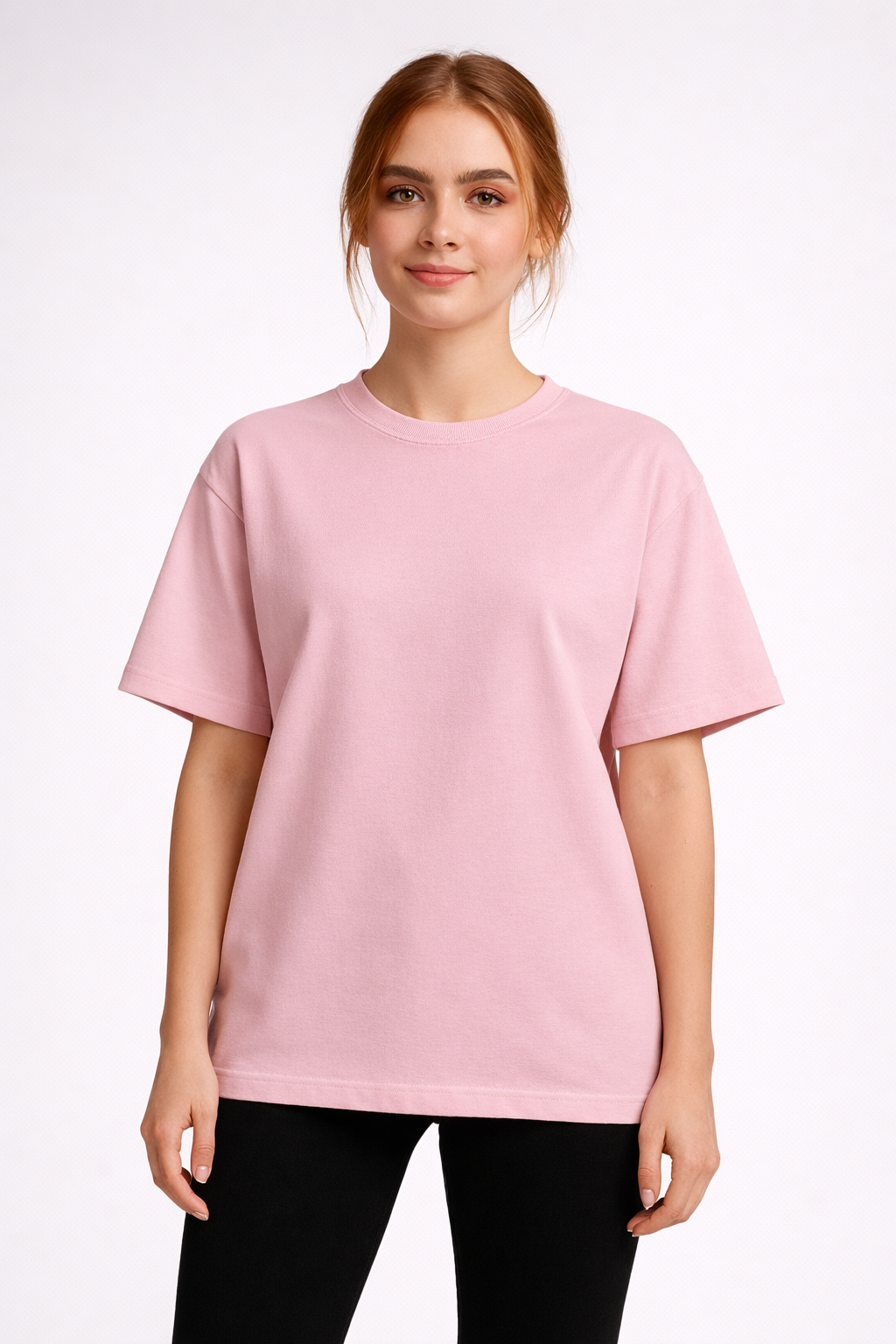 Baby pink oversized tshirt India women streetwear
