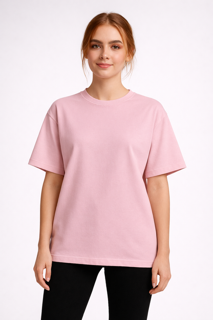 Baby pink oversized tshirt India women streetwear

