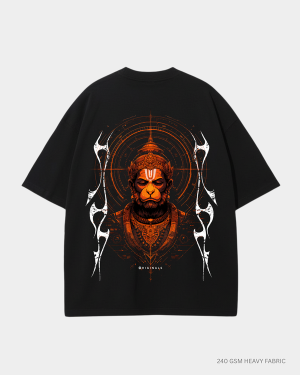 Protector Lord Hanuman Unisex Oversized T-Shirt | Antherr Originals