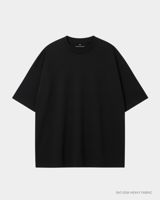 Basic black oversized tshirt India
