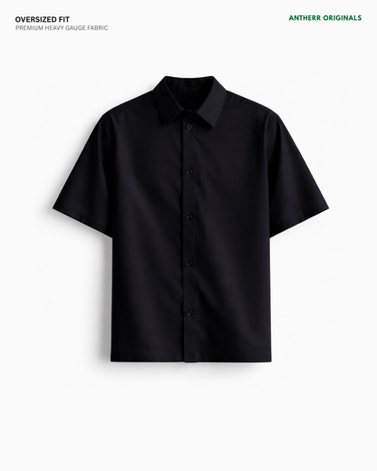 Basic Black Unisex Oversized Shirt | Antherr Originals