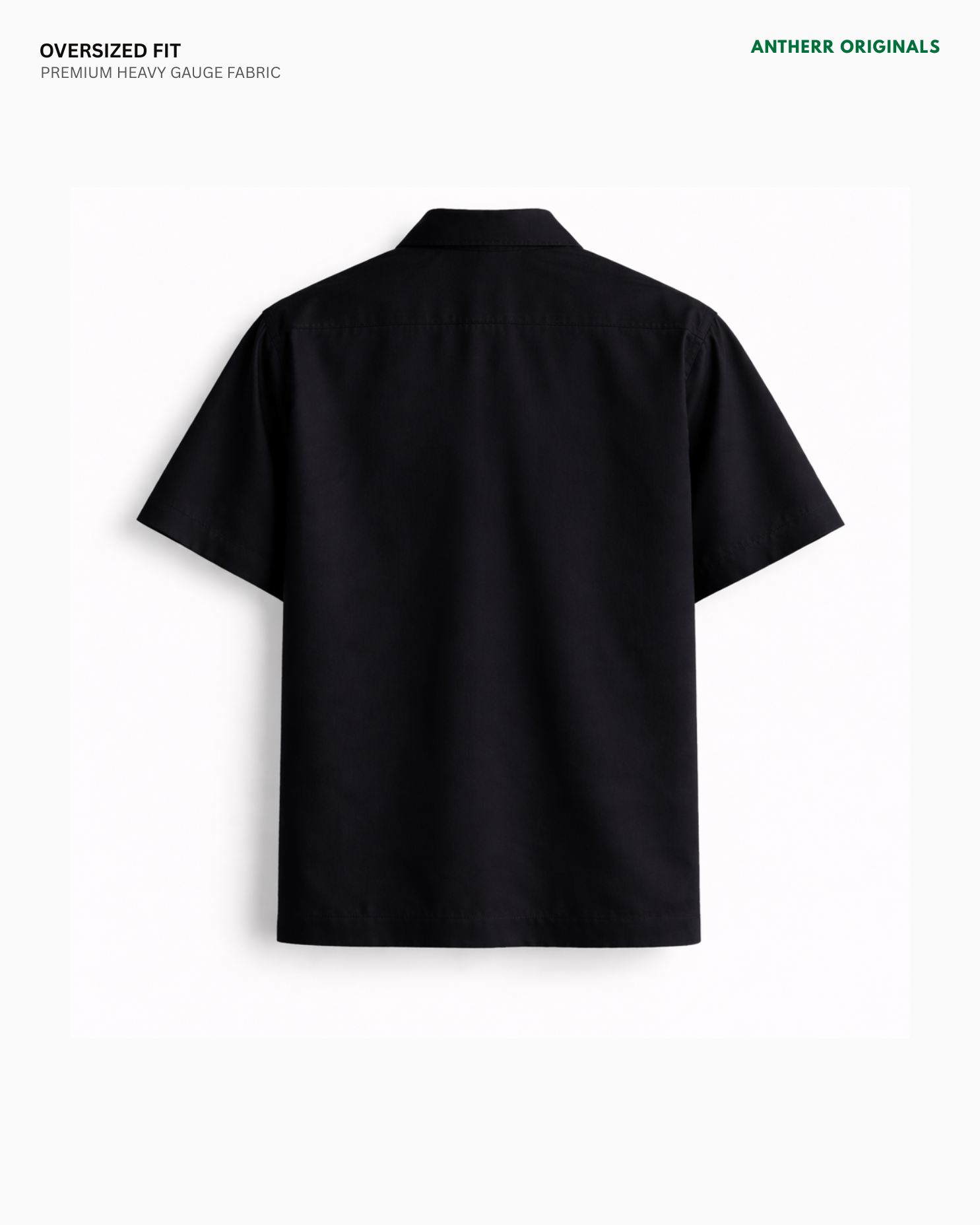 Basic Black Unisex Oversized Shirt | Antherr Originals