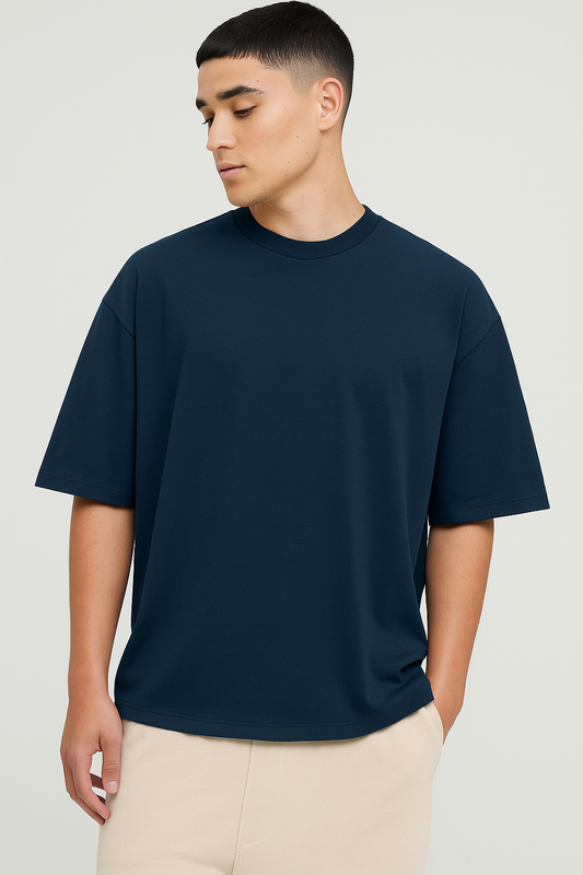 Basic Oversized T-shirt for Men: Petrol Blue
