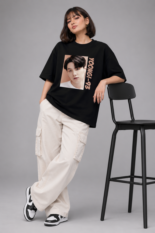 Yoongi Unisex French Terry Oversized T-Shirt | Antherr Core