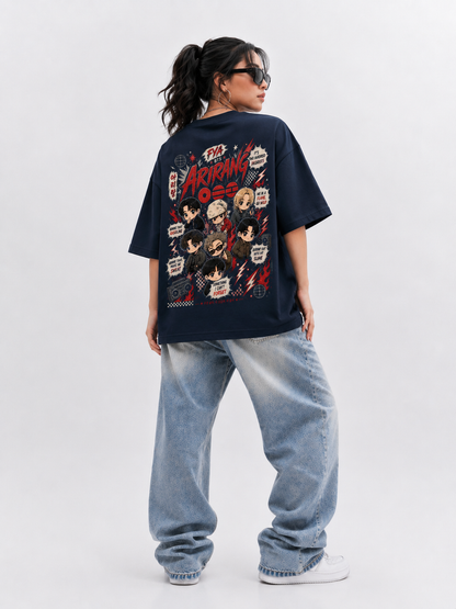 Chibi FYA Arirang Unisex French Terry Oversized T-Shirt