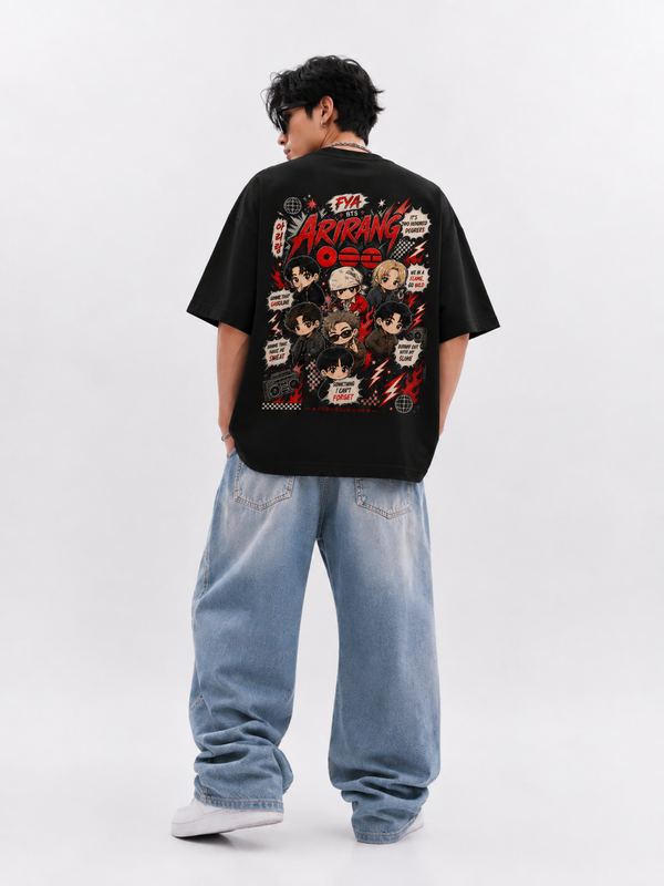 Chibi FYA Arirang Unisex French Terry Oversized T-Shirt