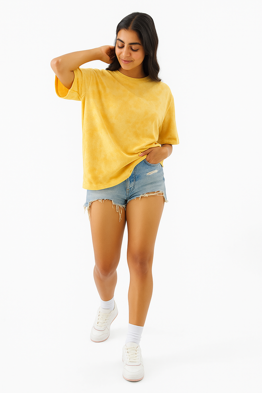 Tie Dye Oversized T-shirt: Yellow YELLOW