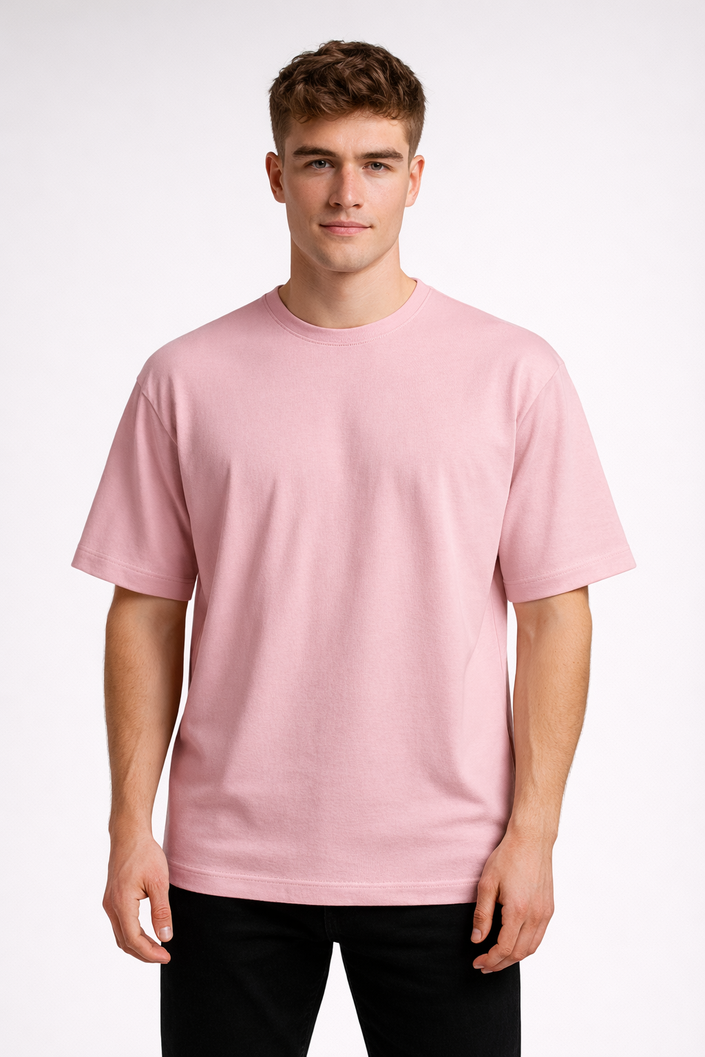 Basic Baby Pink Unisex Oversized T-Shirt | Antherr Originals