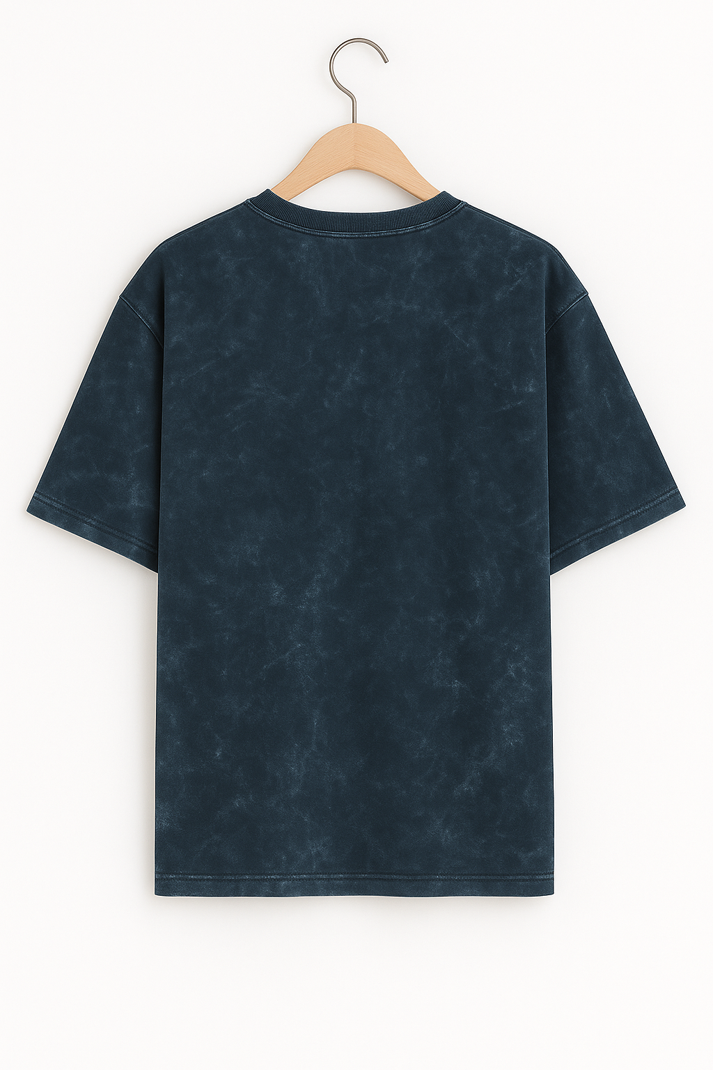 Acid Wash Oversized T-shirt: Navy Blue
