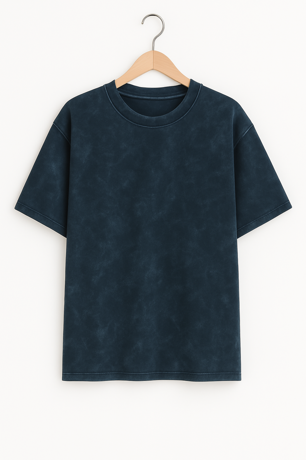 Acid Wash Oversized T-shirt: Navy Blue