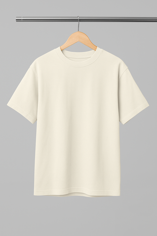 Basic Oversized T-shirt for Men: Off-White