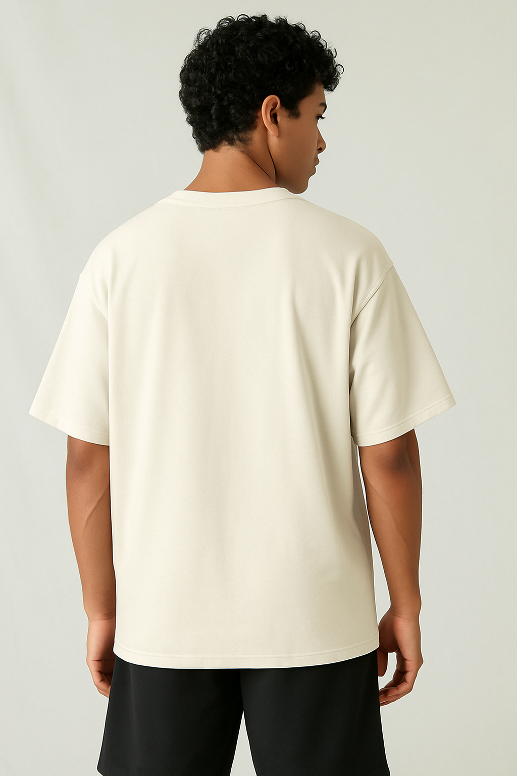 Basic Oversized T-shirt for Men: Off-White