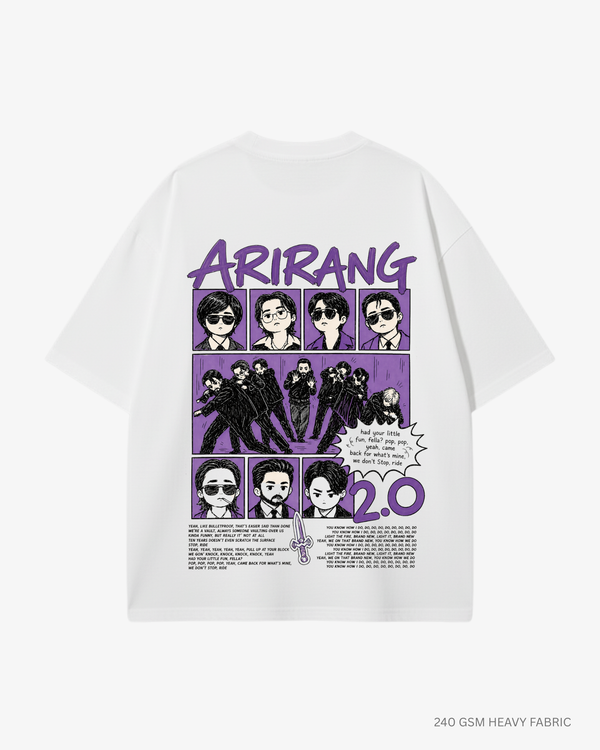 Chibi BTS 2.0 Arirang Unisex Oversized T-Shirt India | Antherr Core