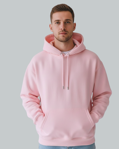 Basic Light Baby Pink Unisex Winter Hoodies