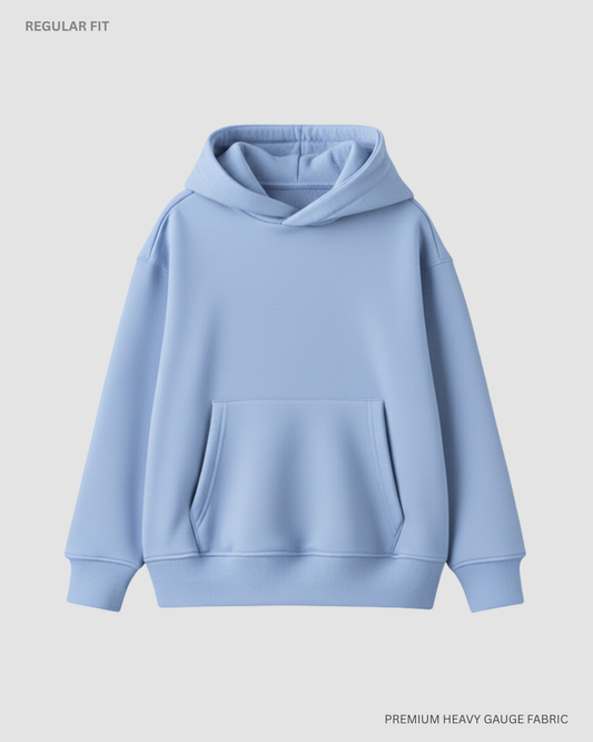 Basic Snow Blue Winter Unisex Hoodies