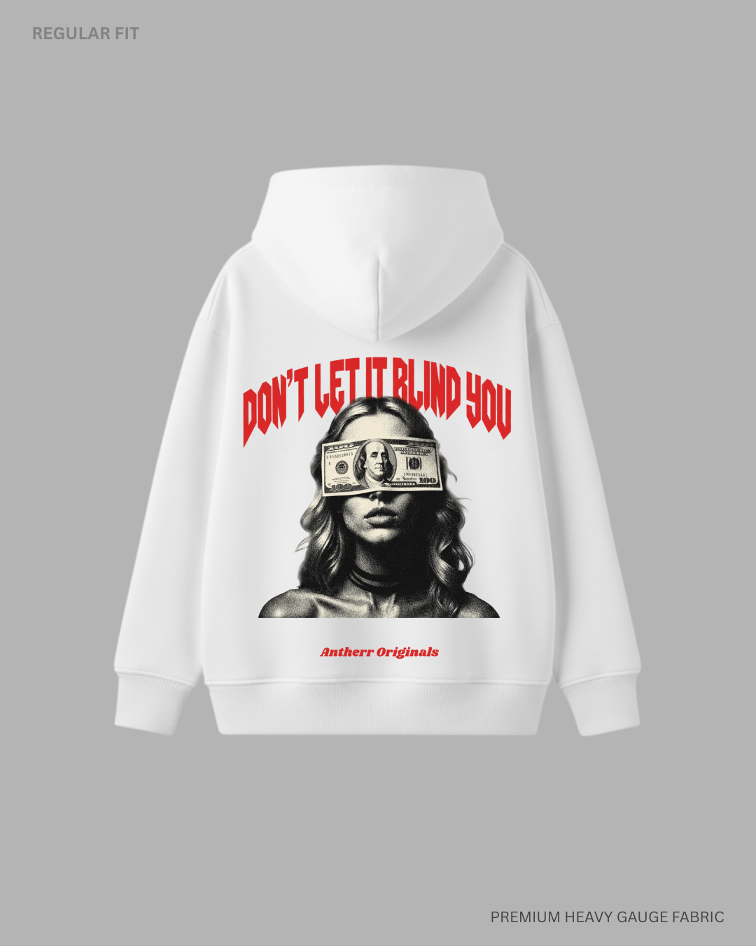 Don't Let It Blind You: Antherr Originals Unisex Winter Hoodies WHITE