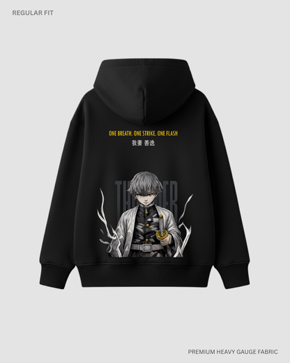 One Breath, One Strike, One Flash: Zenitsu Anime Unisex Winter Hoodies