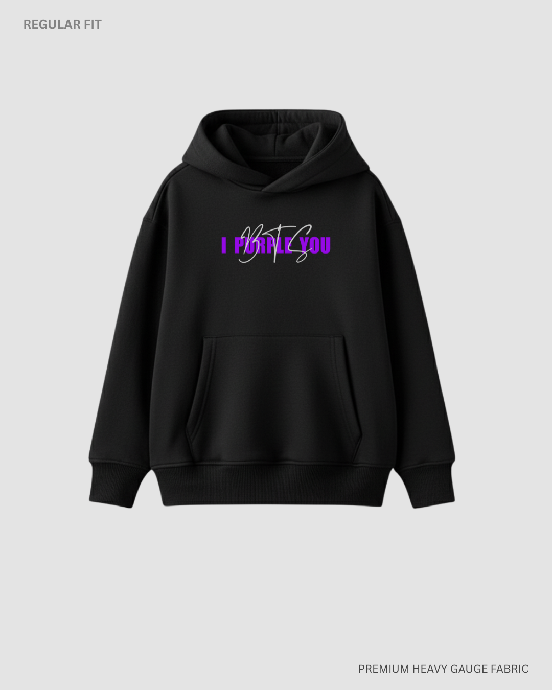 I PURPLE YOU: BTS - WINTER HOODIES XS BLACK