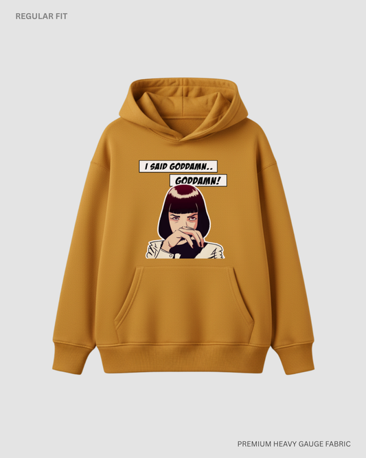 I Said Goddamn! Pulp Fiction: Aesthetic Winter Hoodies Mustard