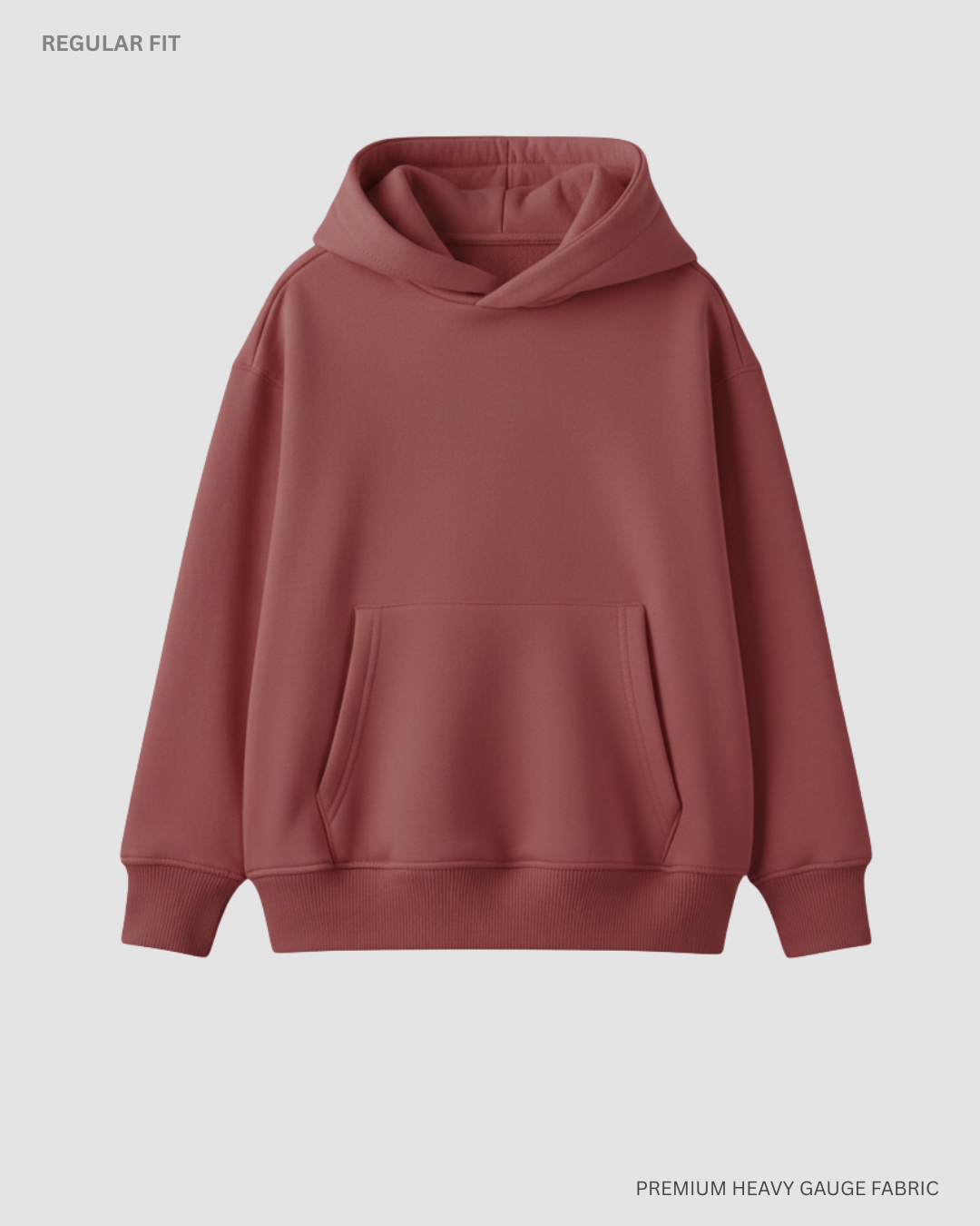 Basic Coral Red Unisex Winter Hoodies CORAL RED