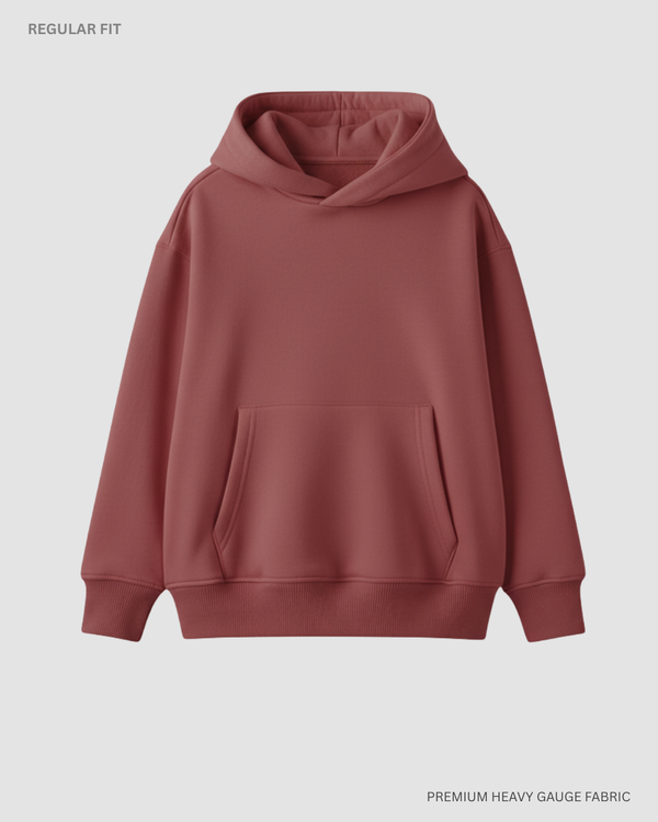 Basic Coral Red Unisex Winter Hoodies CORAL RED