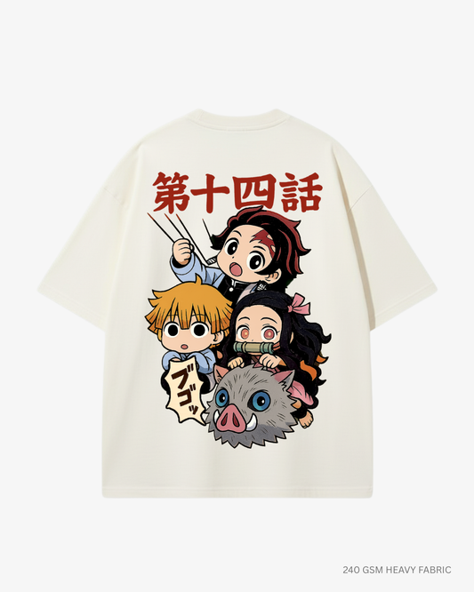 Demon Squad: Kimetsu no Yaiba Unisex Oversized T-Shirts