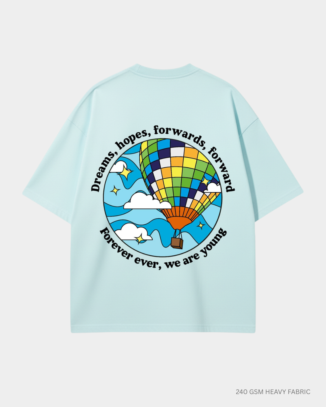 Dreams & Hopes Unisex Oversized T-Shirt | Antherr Core Mint Cotton 240 GSM